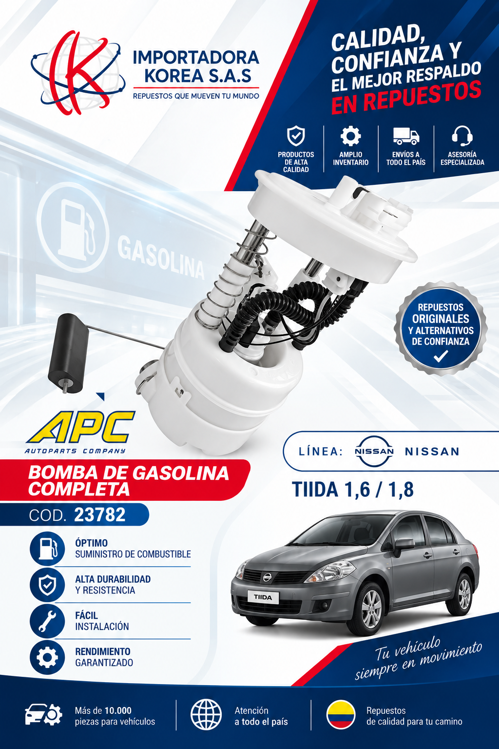 Bomba de gasolina completa Nissan Tiida