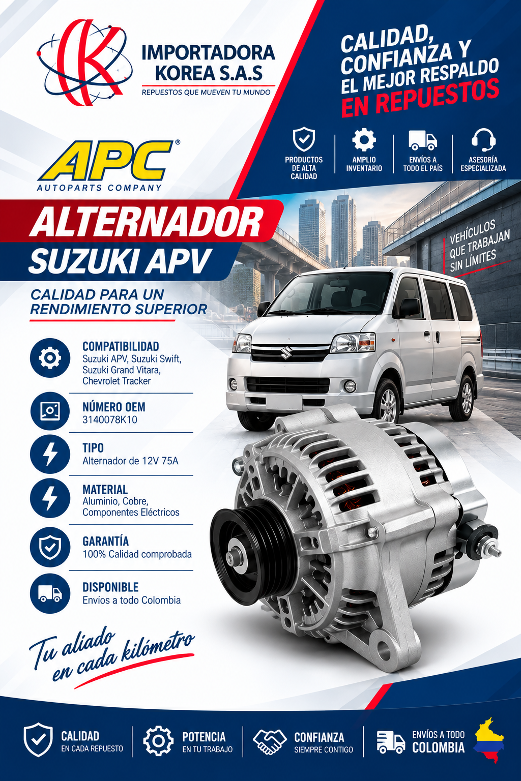 Alternador Suzuki APV